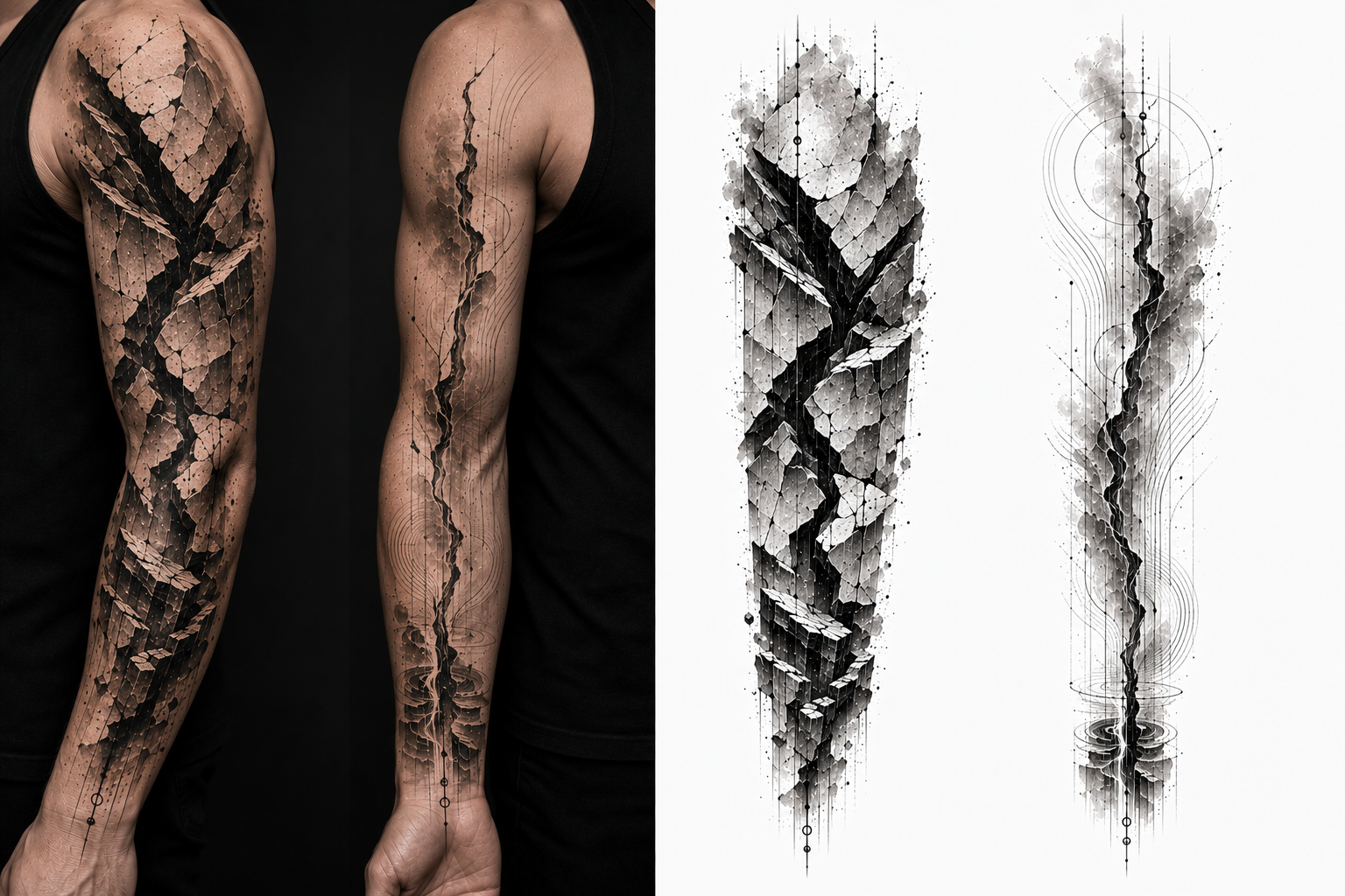 Faultline Within tattoo model preview